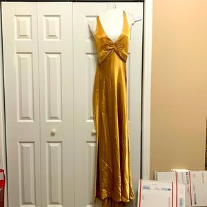 Long Gown with Criss-Cross & Tie Back